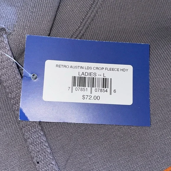 NWT Gray Hoodie Sweatshirt Size L - Picture 5 of 6